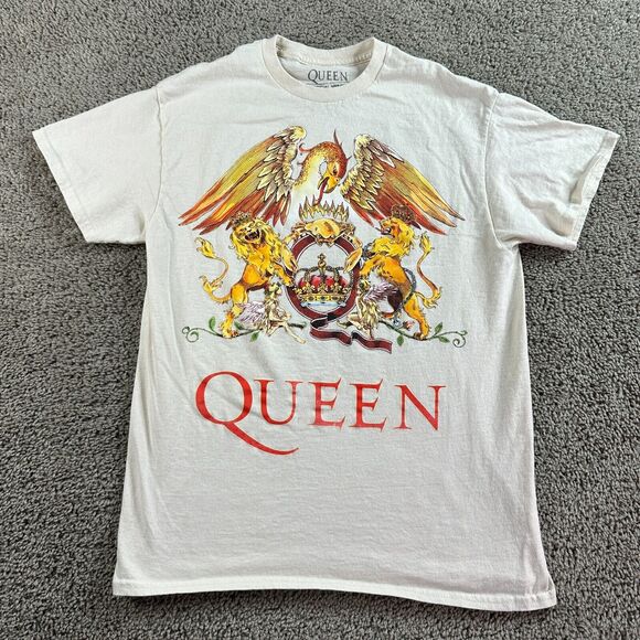 Queen Shirt Womens L Beige Bohemian Rhapsody Lion Phoenix Crest Official Merch - Picture 1 of 12